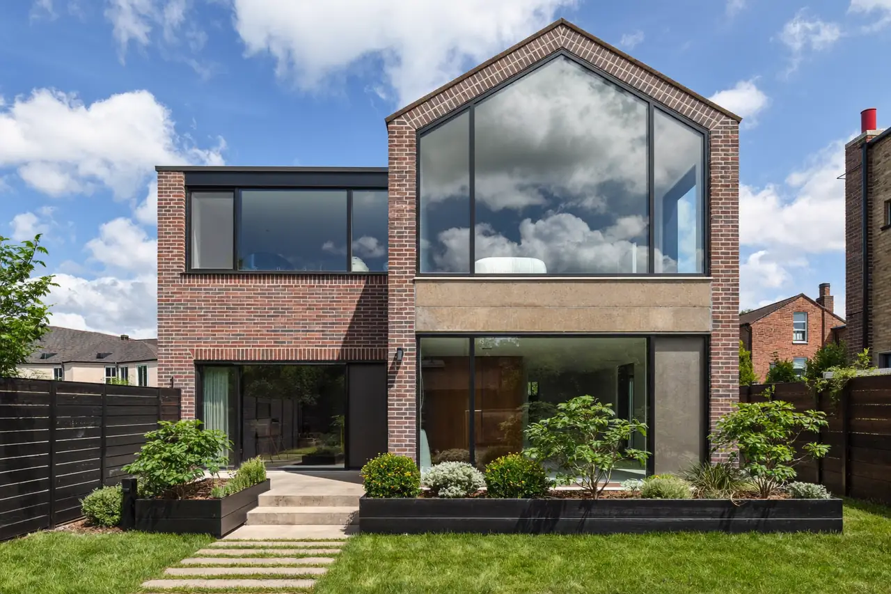 Detached family home with large new double glazed windows across two storeys
