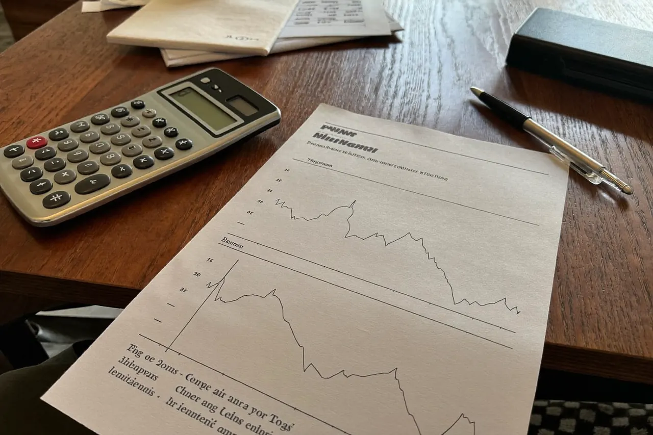 Window quote printout and calculator on a kitchen table